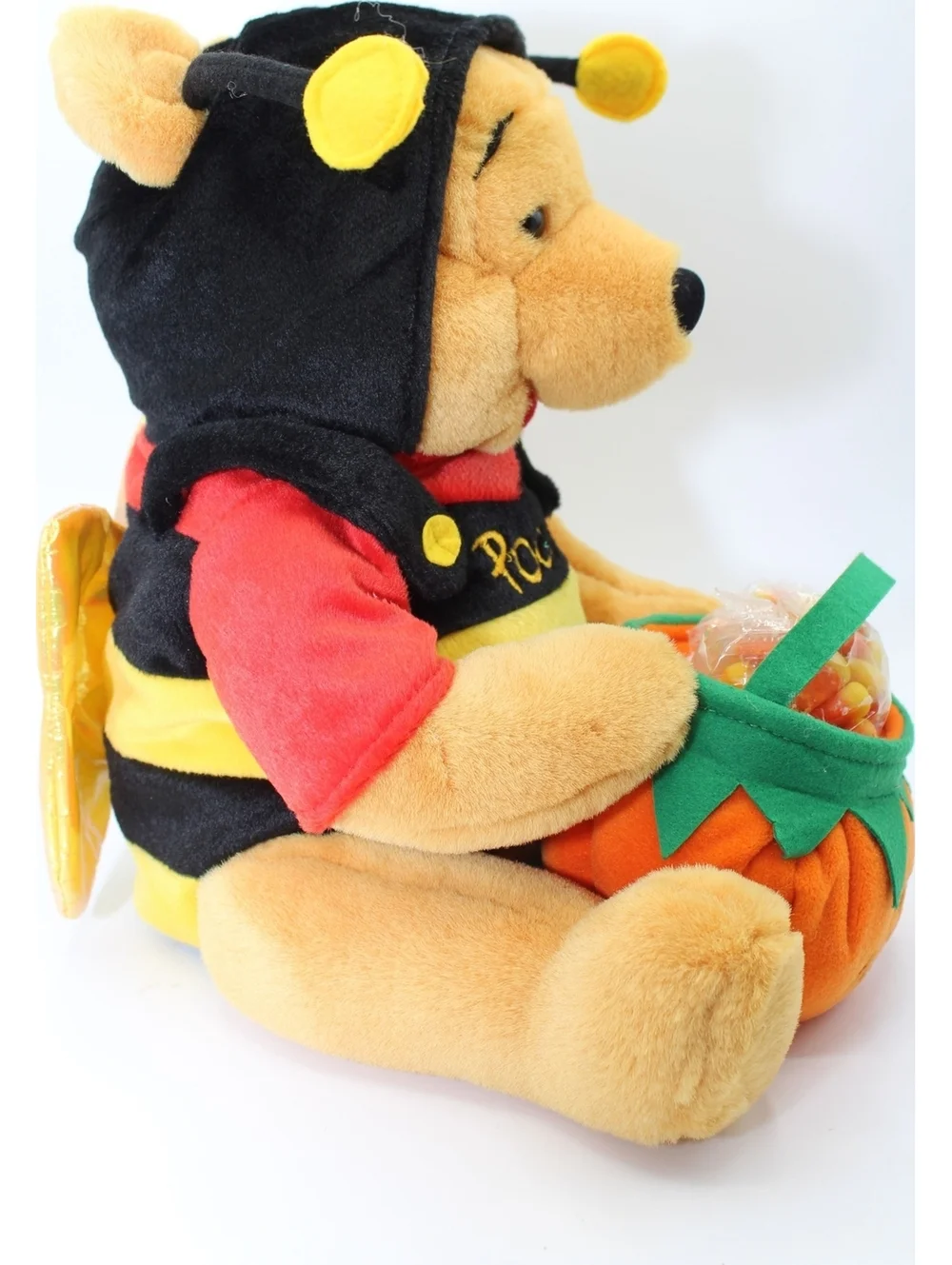 VTG Disney Winnie The Pooh Happy Halloween Honey Bee Costume Plush Doll w/ Candy